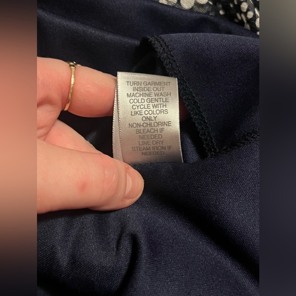 Womans dark blue, open-shoulder blouse - Picture 11 of 11